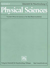 ZEITSCHRIFT FUR NATURFORSCHUNG SECTION A-A JOURNAL OF PHYSICAL SCIENCES封面
